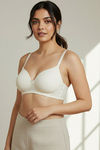 Zivame Padded Non Wired 3/4th Coverage T-Shirt Bra - Whisper White — thumbnail 3